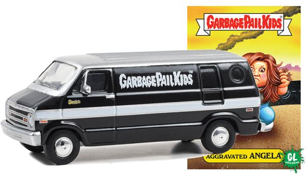 GREEN54090-F - DODGE B-100 1977 Negro de la serie GARBAGE PAIL KIDS en blister - 1