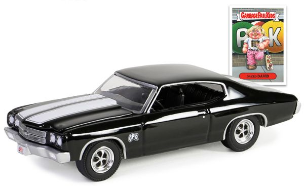 GREEN54100-B - CHEVROLET Chevelle 1970 Negro de la serie GARBAGE PAIL KIDS en blister - 1