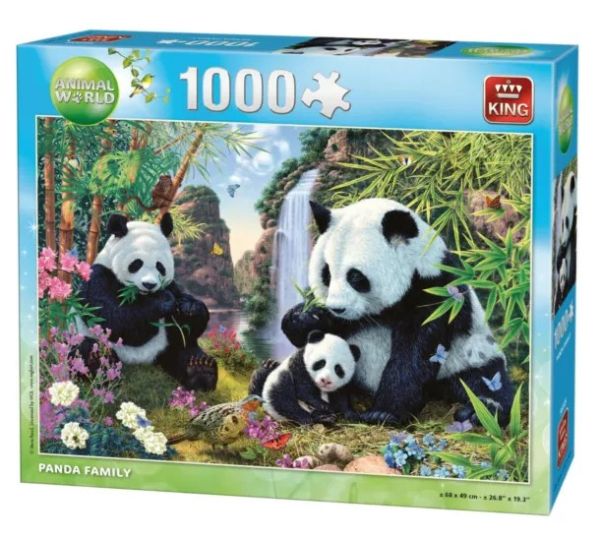 KING56009 - Puzzle Familia Panda - 1000 piezas - 1