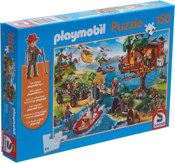 SCM56164 - Puzzle de 150 piezas PLAYMOBIL Treehouse con figura - 1