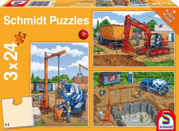 SCM56200 - 3 Puzzles de 24 Piezas con póster En la obra - 1