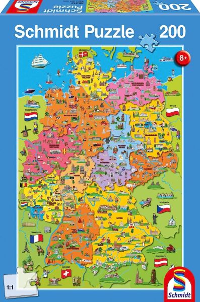 SCM56312 - Puzzle de 200 piezas Mapa ilustrado de Alemania - 1