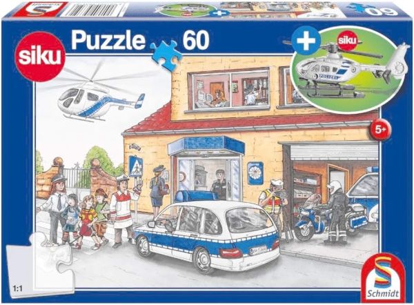 SCM56351 - Puzzle 60 piezas Comisaría de policía con helicóptero - 1