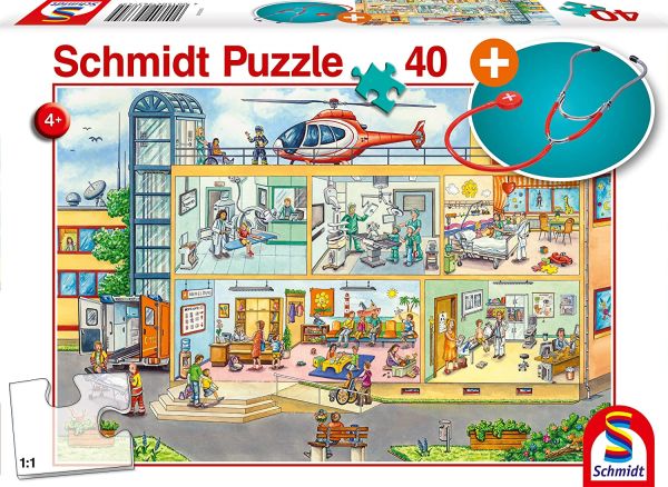 SCM56374 - Puzzle de 40 piezas Hospital pediátrico con estetoscopio - 1