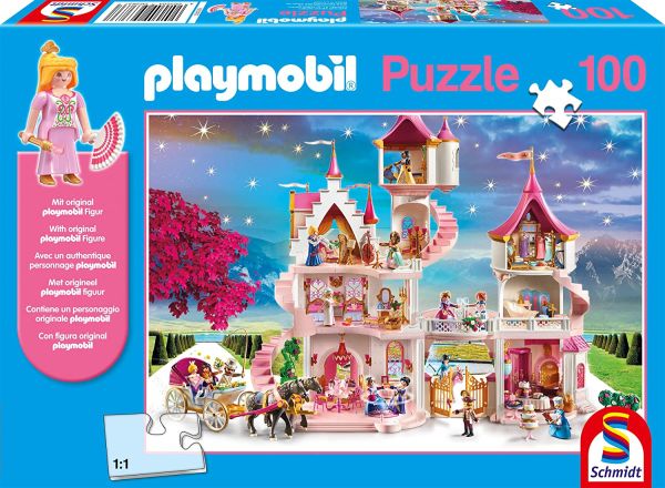 SCM56383 - Playmobil Castillo Princesa Puzzle 100 piezas con figura - 1