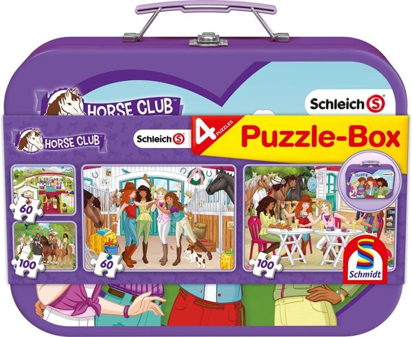 SCM56515 - 4 Puzzles 60 y 100 piezas SCHLIECH Horse Club - 1