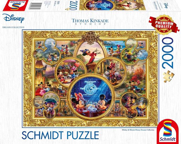 SCM57371 - Puzzle de Thomas Kinkade 2000 piezas - Mickey y Minnie - 1