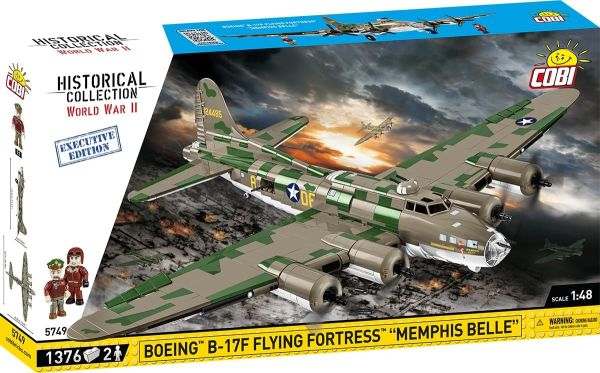 COB5749 - Avión militar BOEING B-17 Flying Fortress Memphis Belle Edición exclusiva – 1376 piezas - 1