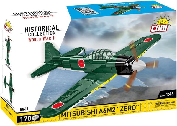 COB5861 - Avión militar MITSUBISHI A6M2 Zero - 170 piezas - 1