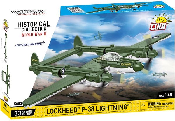 COB5882 - Aviones militares Lockheed P-38 Lightning - 332 Piezas - 1