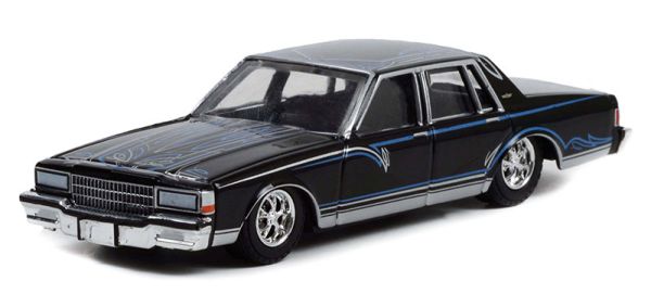 GREEN63010-D - CHEVROLET Caprice negro 1987 de la serie CALIFORNIA LOWRIDERS bajo blister - 1