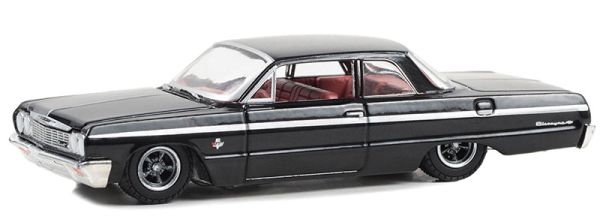 GREEN63050-D - CHEVROLET Biscayne 1964 Negro de la serie CALIFORNIA LOWRIDERS en blister - 1