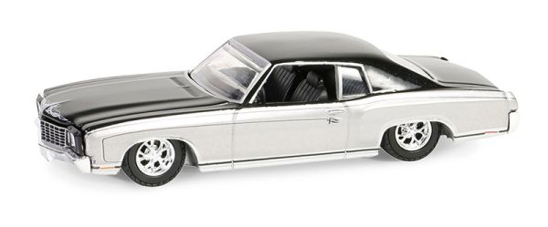 GREEN63060-F - CALIFORNIA LOWRIDERS gris de CHEVROLET Monte Carlo 1972 en blister - 1