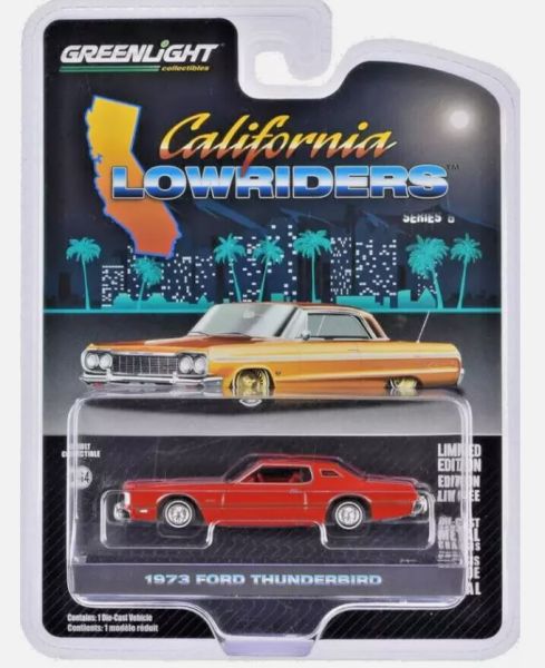 GREEN63070-E - FOD Thunderbird 1973 rojo de la serie CALIFORNIA LOWRIDERS en blister - 1