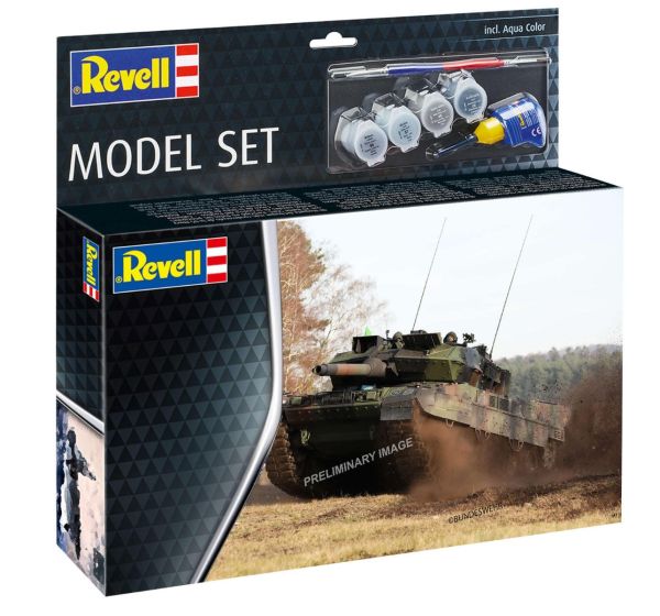 REV63355 - JUEGO DE MODELOS - Char LEOPARD 2 A7V con pintura para montar - 1