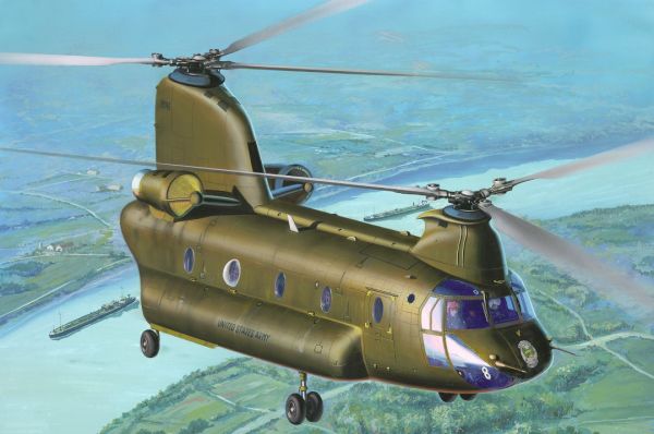 REV63825 - Set de modelismo CH-47D Chinook para construir y pintar - 1