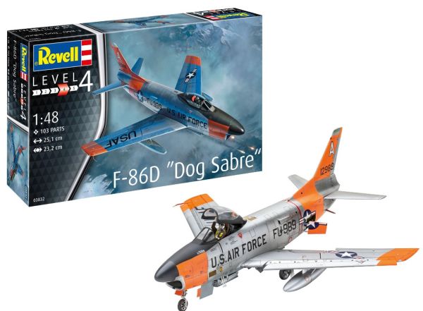 REV63832 - Set de maquetas F-86D Dog Sab para construir y pintar - 1