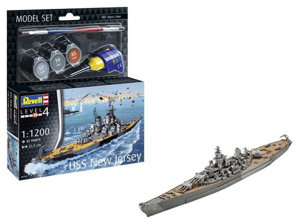 REV65183 - MODEL SET - Acorazado USS New Jersey con pintura para montar - 1