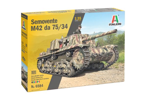 ITA6584 - Tanque Semovente M42 da 75/34 para montar y pintar - 1