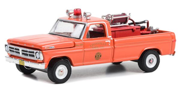 GREEN67050-A - FORD F-250 1972 con equipo de bomberos Lionville bomberos de la serie FIRE & RESCUE en blister - 1