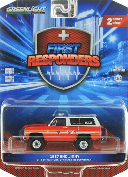 GREEN67060-A - GMC Jimmy 1987 - New York Fire Department de la serie FIRST RESPONDERS en blister - 1