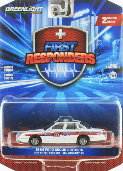 GREEN67060-C - FORD Crown Victoria 1994 NYC EMS de la serie FIRST RESPONDERS en blister - 1