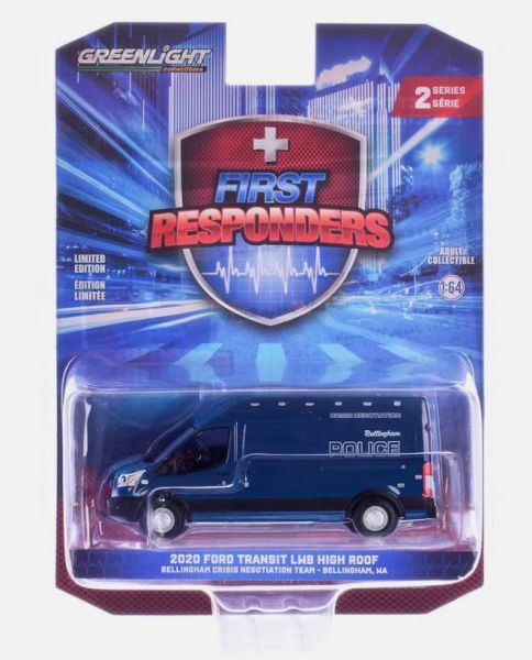 GREEN67060-D - FORD Transit LWB 2020 Policía de Washington de la serie FIRST RESPONDERS en blister - 1