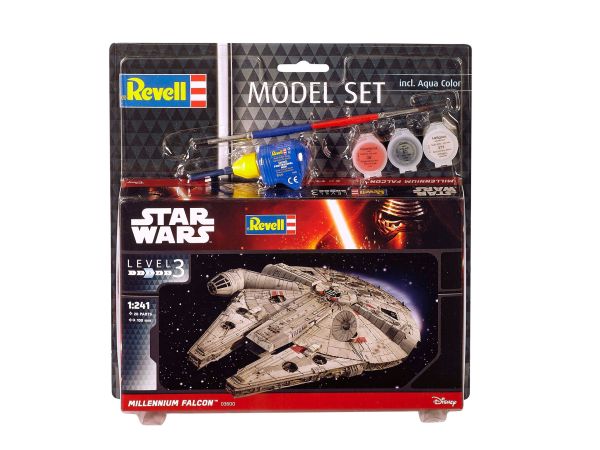 REV63600 - Model Set Halcón Milenario STAR WARS con pintura para montar - 1