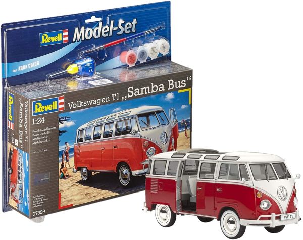 REV67399 - Maqueta de autobús VOLKSWAGEN T1 Samba con pintura para montar - 1