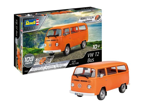 REV67667 - Set Maqueta VOLKSWAGEN T2 Autobús Naranja para montar y pintar - 1