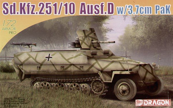 DRA7280 - Vehículo militar Sd.Kfz.251/10 Ausf.D con 3,7cm para montar y pintar - 1