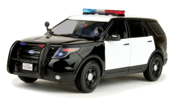 MMX73996 - FORD Interceptor utilitario 2015 Policía con sonidos y luces Negro - 1