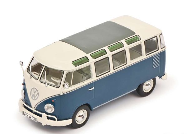 SCH7874 - VOLKSWAGEN Tipo 1 Samba Bus Azul y Blanco - 1