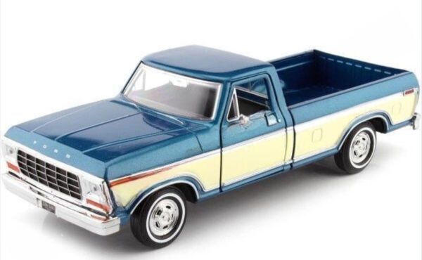 MMX79346BLEU - FORD F-150 Custom 1979 azul y beige - 1