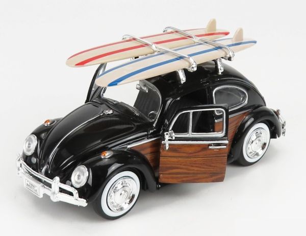 MMX79591 - VOLKSWAGEN Escarabajo 1966 Negro con tabla de surf - 1