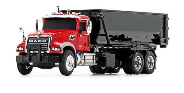 FIGE80-0344 - MACK Granite 6x4 con contenedor de residuos rojo y negro - 1