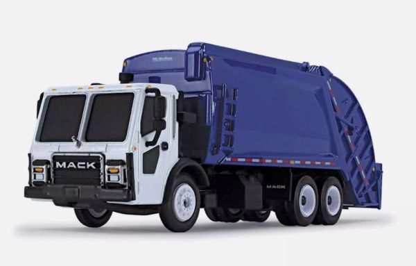 FIGE80-0352 - MACK LR 6x4 con contenedor de residuos McNEILUS azul y blanco - 1