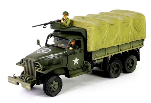 FOV801201B - GMC CCKW 353B con cabina tipo 1609 - Ametralladora M37 y figuras - 1