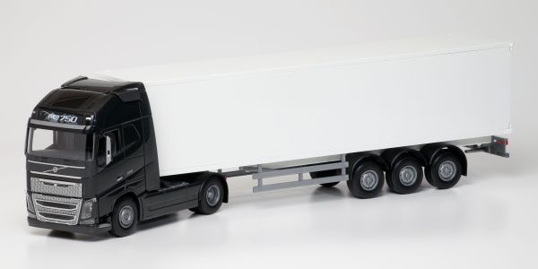 EMEK81133 - VOLVO FH16 GL 750 XL 4x2 negro con remolque blanco de 3 ejes - 1