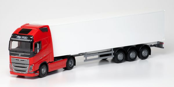 EMEK81135 - VOLVO FH16 750 Globettrotter XL 4x2 rojo con remolque de 3 ejes - 1