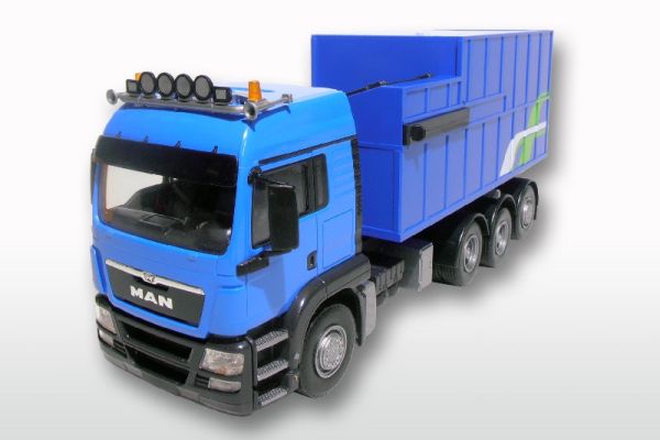 EMEK83894 - MAN TGS LX Transportista azul 8x4 con contenedor de residuos - 1