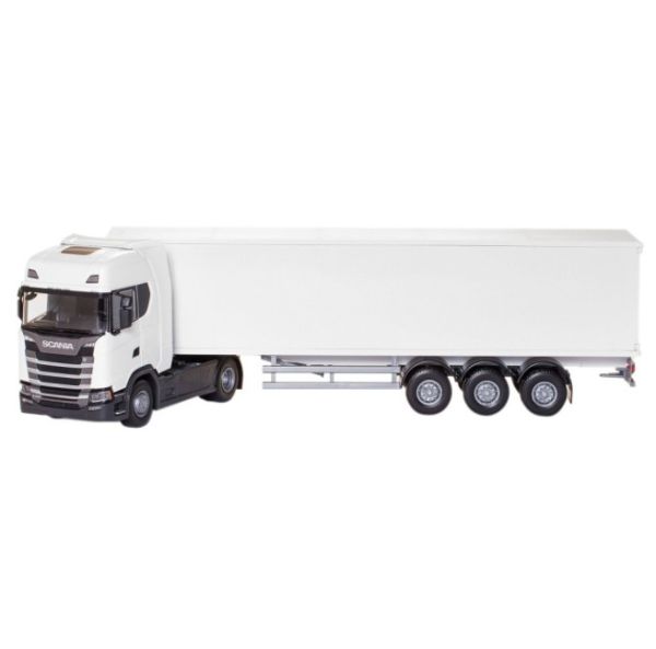 EMEK86002 - SCANIA S410 4x2 blanco con remolque de 3 ejes - 1