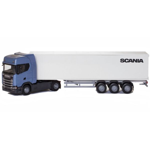 EMEK86004 - SCANIA S410 4x2 azul con remolque de 3 ejes - 1