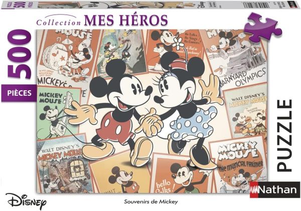 NAT872176 - Puzzle 500 piezas DISNEY Souvenir de Mickey - 1