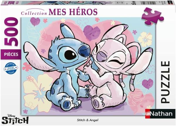 NAT873227 - Puzzle 500 piezas DISNEY Stitch y Angel - 1