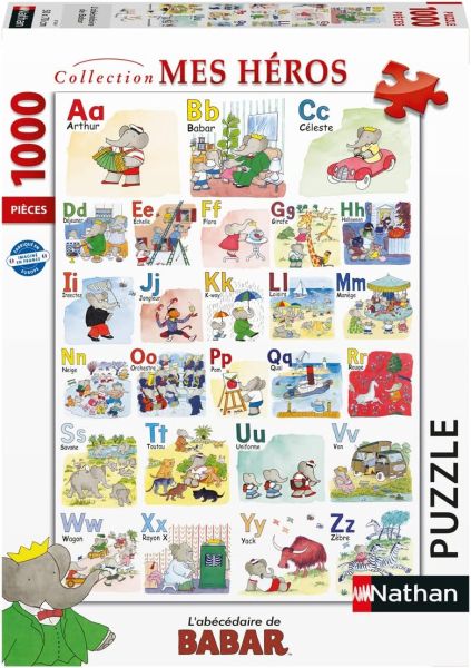 NAT873647 - Puzzle 1000 piezas Babar's Alphabet - 1