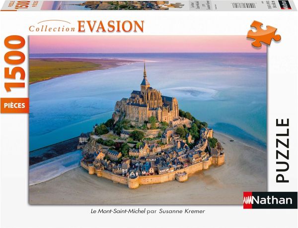 NAT878055 - Puzzle 1500 piezas Mont-Saint-Michel por Suzanne KREMER - 1