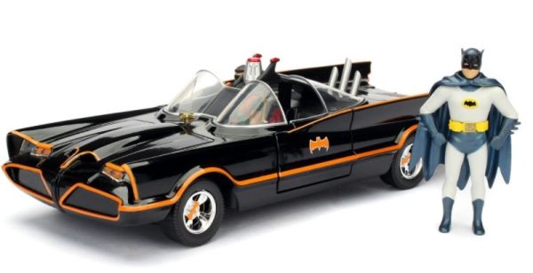 JAD98259 - BATMOBILE clásico de 1966 con figura de BATMAN y ROBIN - 1