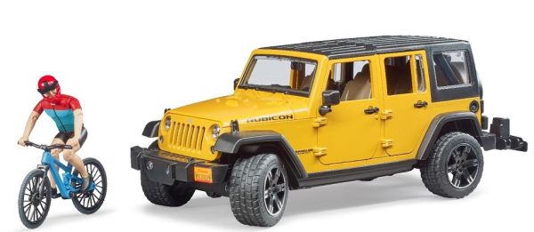 BRU2543 - JEEP Wrangler Rubicon con bicicleta y ciclista - 1