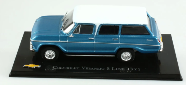 MAGCHEVERANEIO71 - CHEVROLET Veraneio S Luxury 1971 romper techo blanco azul - 1